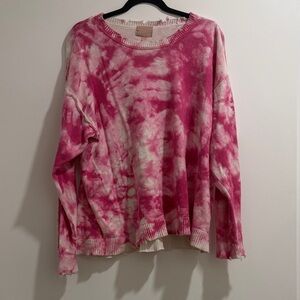 Oaklyn Show Me Your MuMu Pink Tie-Dye Sweater - Small